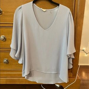 Flowy Solid Blouse Top